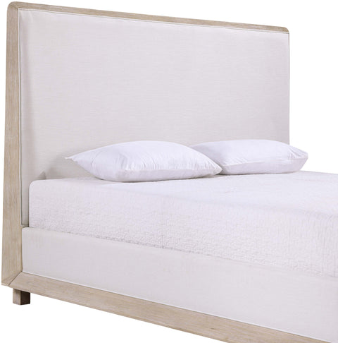 Tessa Natural Fabric Upholstered King Bed, 1 Piece