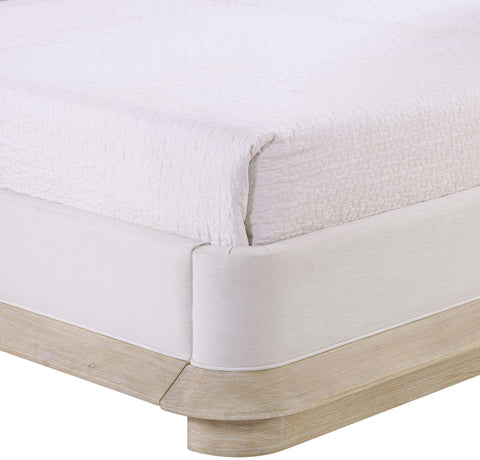 Tessa Natural Fabric Upholstered King Bed, 1 Piece