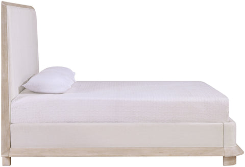 Tessa Natural Fabric Upholstered Queen Bed, 1 Piece