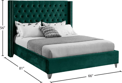 Robertson Green Velvet Full Bed F