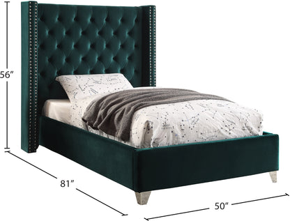 Robertson Green Velvet Twin Bed T