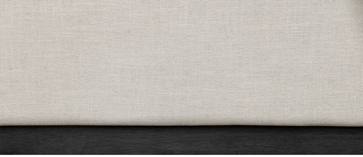 carly beige linen textured fabric full bed f
