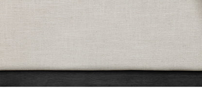 Carly Beige Linen Textured Fabric Full Bed F