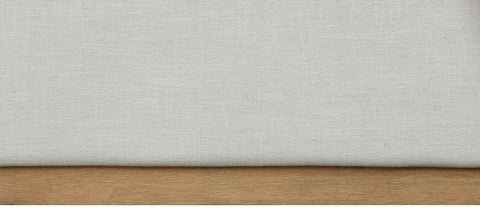 Carly Cream Linen Textured Fabric Queen Bed Q