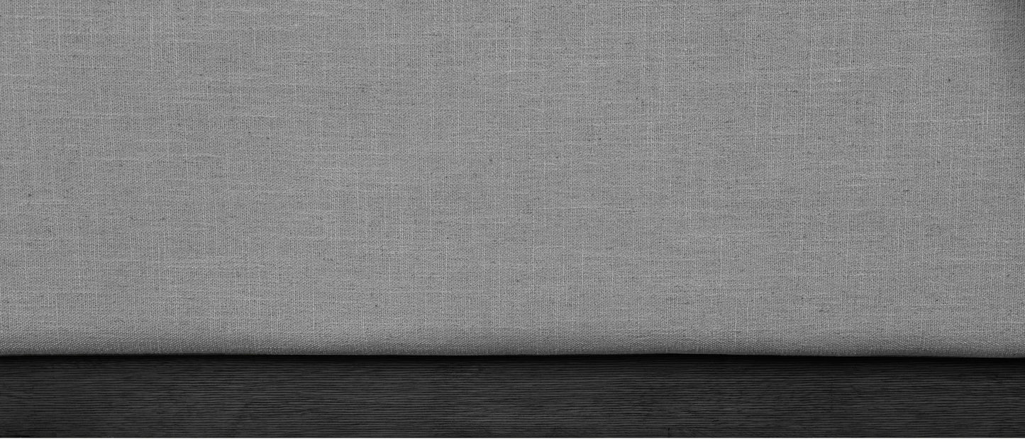 carly grey linen textured fabric full bed f