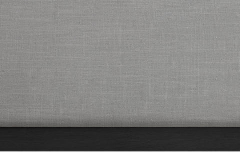 Carly Grey Linen Textured Fabric Twin Bed T