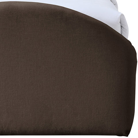Zadie Brown Chenille Fabric Upholstered Twin Trundle Bed, 1 Piece
