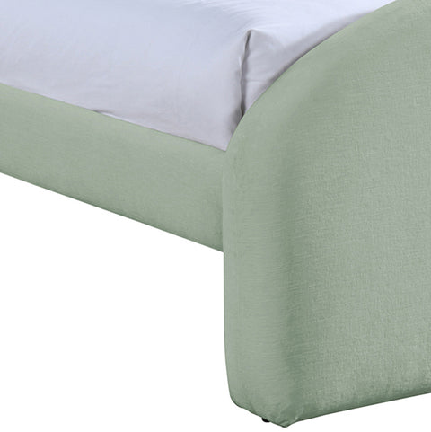Zadie Mint Chenille Fabric Upholstered Twin Bed, 1 Piece