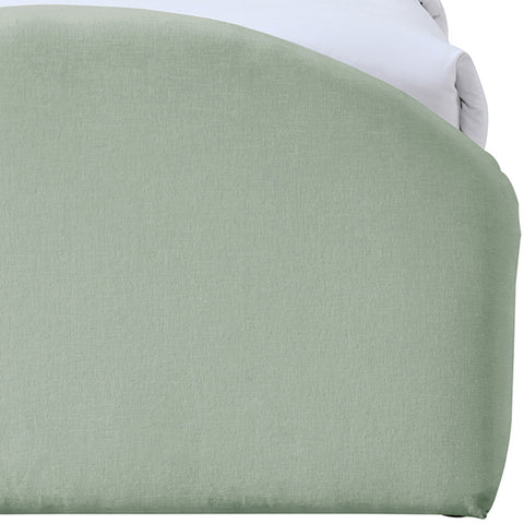 Zadie Mint Chenille Fabric Upholstered Twin Bed, 1 Piece