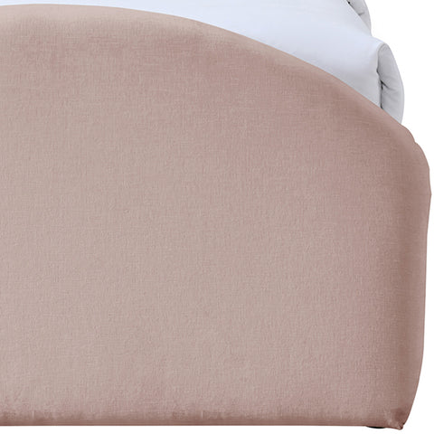 Zadie Pink Chenille Fabric Upholstered Twin Trundle Bed, 1 Piece
