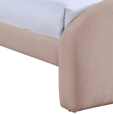 Zadie Pink Chenille Fabric Upholstered Twin Bed, 1 Piece