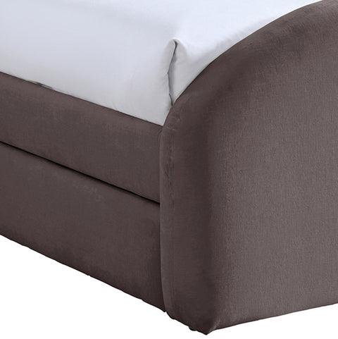 Zadie Purple Chenille Fabric Upholstered Twin Trundle Bed, 1 Piece
