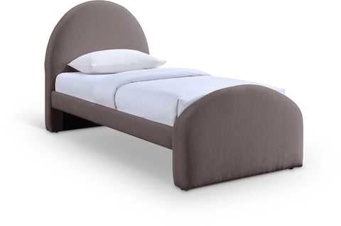 Zadie Purple Chenille Fabric Upholstered Twin Bed, 1 Piece