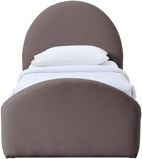 Zadie Purple Chenille Fabric Upholstered Twin Bed, 1 Piece