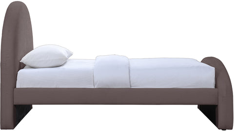 Zadie Purple Chenille Fabric Upholstered Twin Bed, 1 Piece