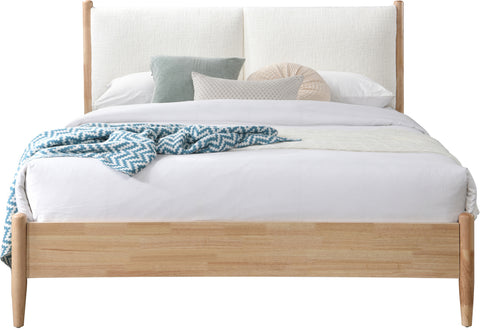 Faye Cream Fabric Upholstered Full Bed, 1 Piece