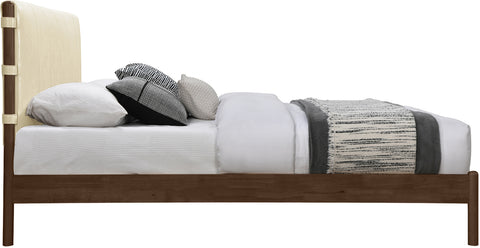 Sloane Cream Vegan Leather Upholstered Full Bed, 1 Piece