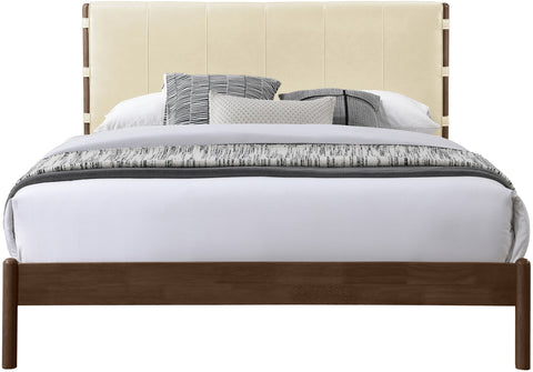 Sloane Cream Vegan Leather Upholstered King Bed, 1 Piece