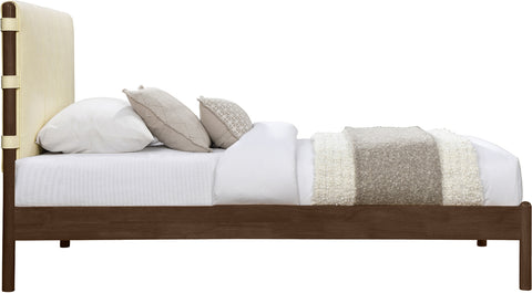 Sloane Cream Vegan Leather Upholstered Twin Bed, 1 Piece