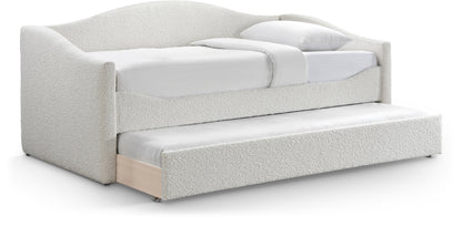 Kennedy Cream Boucle Fabric Twin Daybed