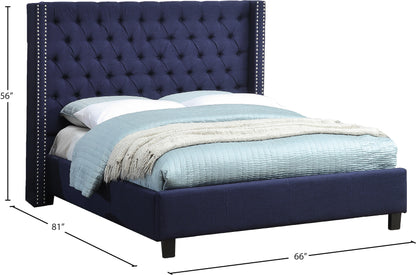 Formentera Navy Linen Textured Full Bed F