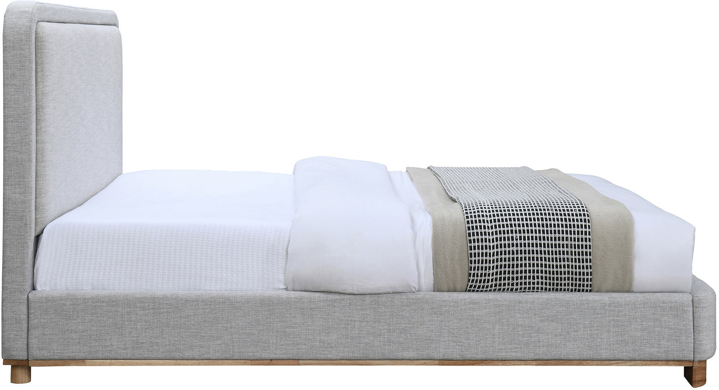 naya grey linen textured fabric full bed