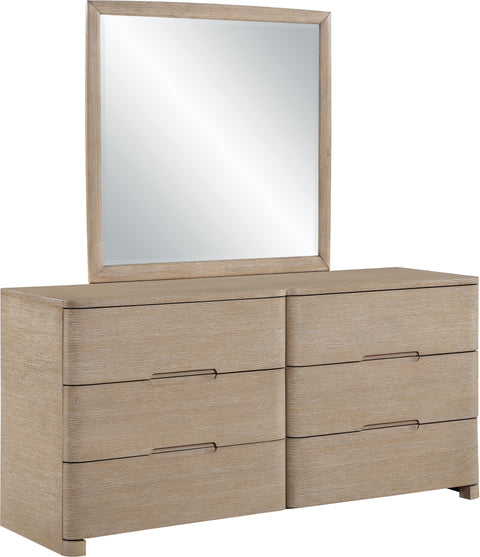 Noelle Natural Oak Veneer And Solid Wood Dresser, 1 Piece