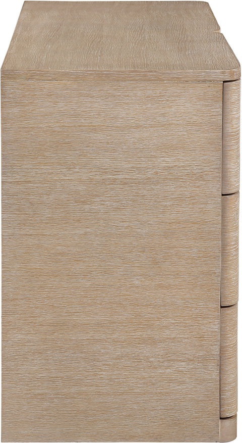 Noelle Natural Oak Veneer And Solid Wood Dresser, 1 Piece