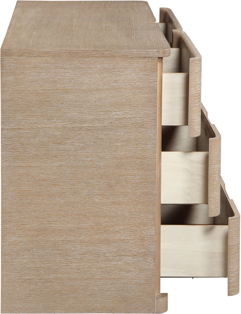 Noelle Natural Oak Veneer And Solid Wood Dresser, 1 Piece