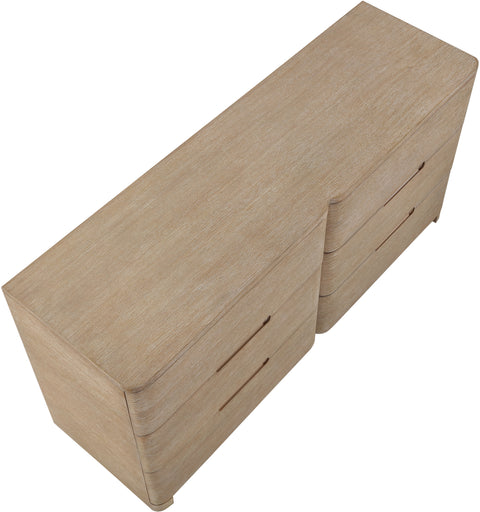 Noelle Natural Oak Veneer And Solid Wood Dresser, 1 Piece