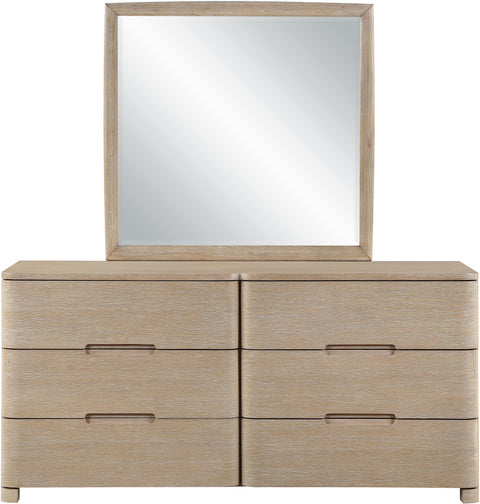 Noelle Natural Oak Veneer And Solid Wood Dresser, 1 Piece