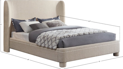 Nile Beige Polyester Fabric King Bed K