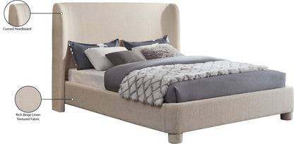 Nile Beige Polyester Fabric King Bed K