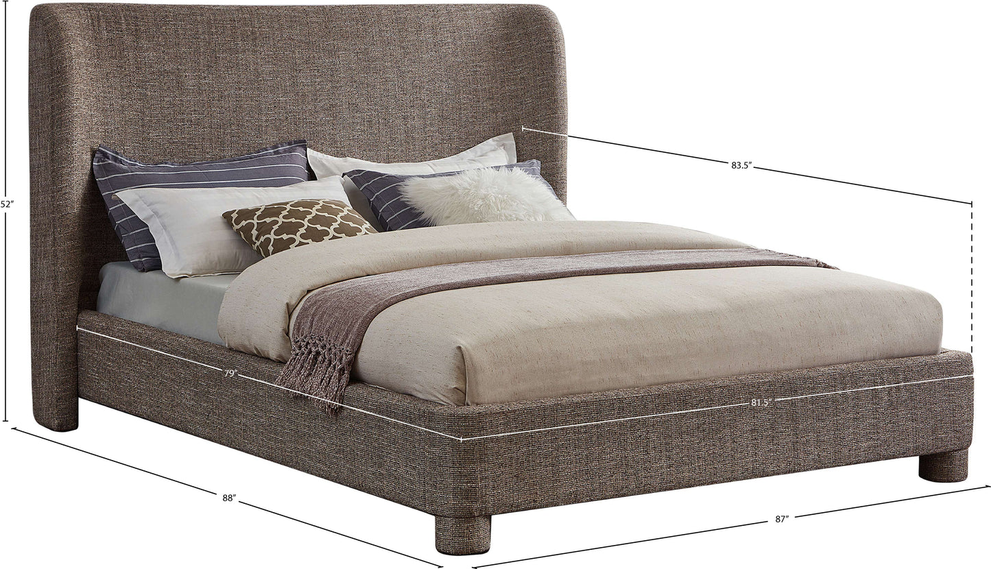 nile brown polyester fabric king bed k