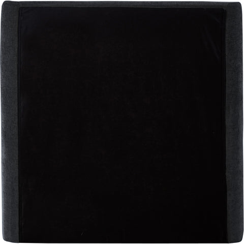 Nile Black Chenille Fabric Twin Bed T