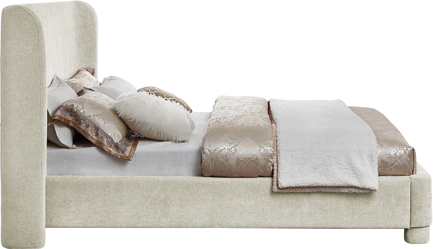 nile cream chenille fabric king bed k