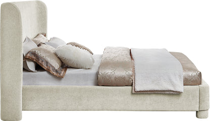 Nile Cream Chenille Fabric King Bed K