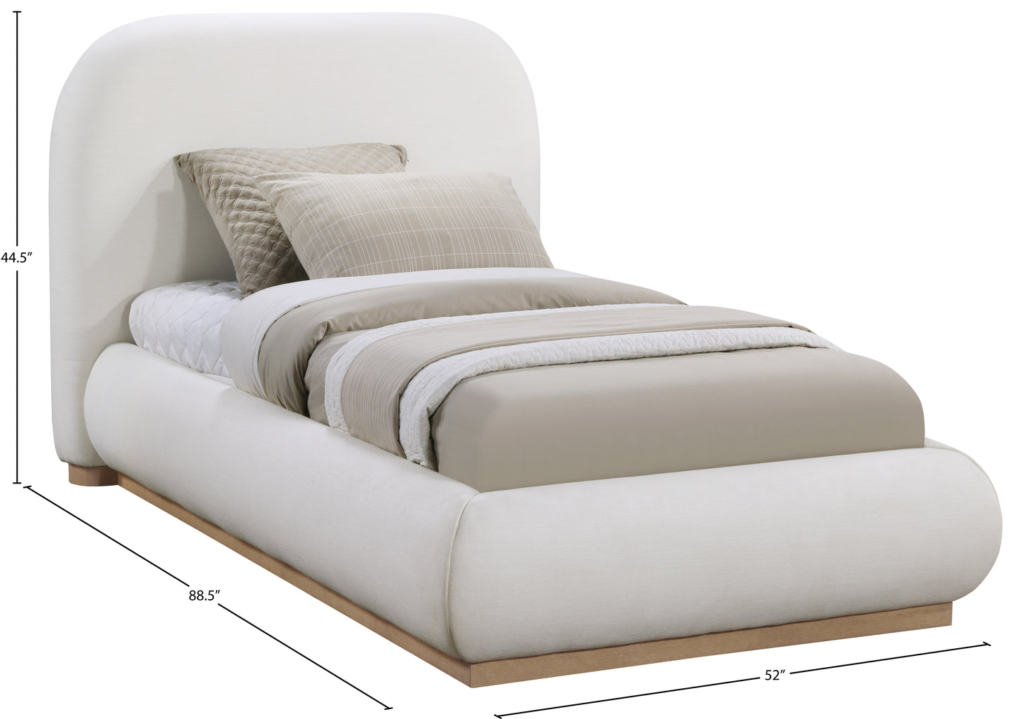 sloan cream twin bed