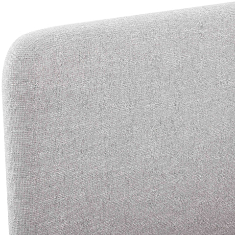Hadley Grey Linen Textured Fabric Upholstered Full Bed, 1 Piece