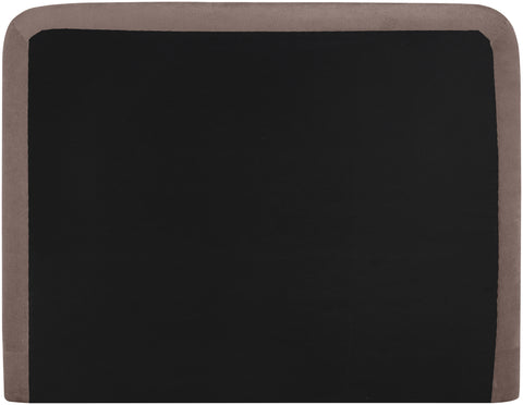 Hadley Brown Chenille Fabric Upholstered King Bed, 1 Piece