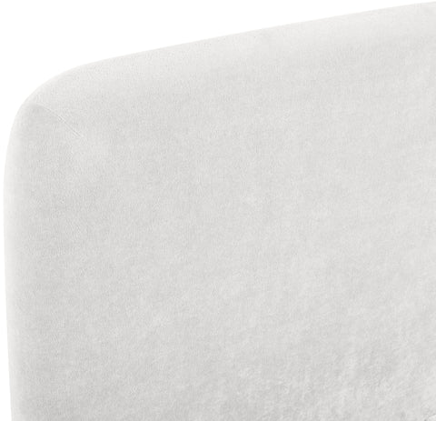 Hadley Cream Chenille Fabric Upholstered Twin Bed, 1 Piece