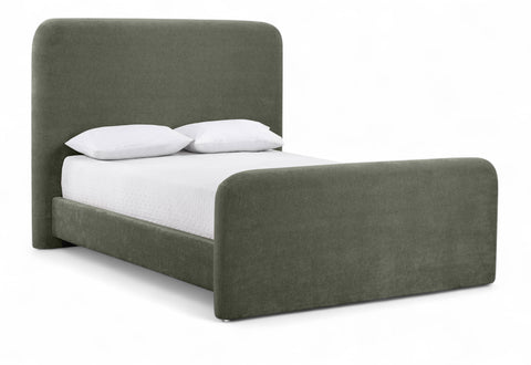 Hadley Green Chenille Fabric Upholstered Full Bed, 1 Piece