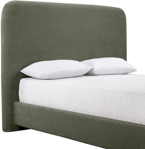 Hadley Green Chenille Fabric Upholstered Full Bed, 1 Piece