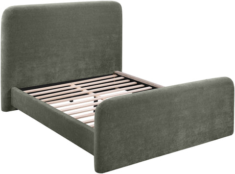 Hadley Green Chenille Fabric Upholstered Full Bed, 1 Piece
