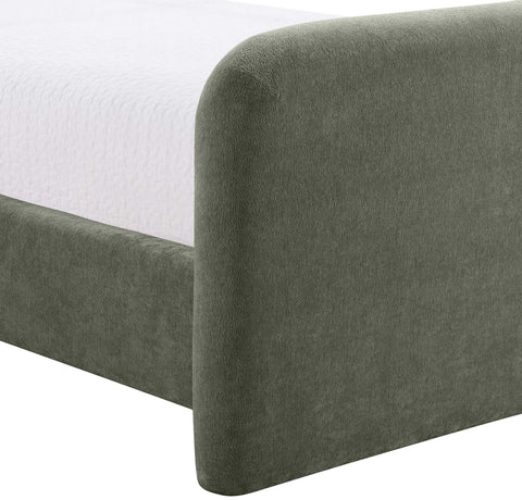 Hadley Green Chenille Fabric Upholstered Full Bed, 1 Piece