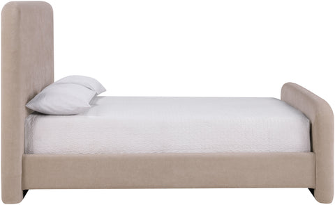 Hadley Taupe Chenille Fabric Upholstered Full Bed, 1 Piece