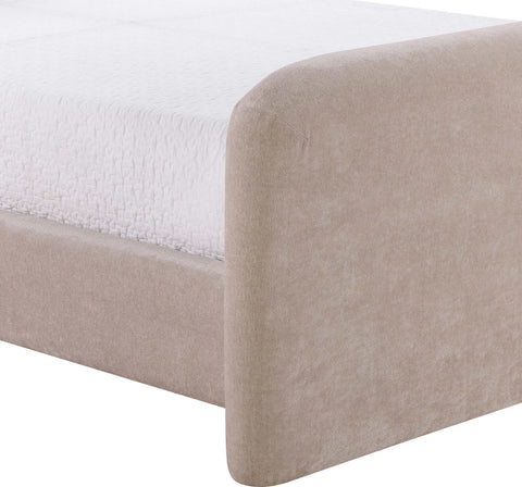 Hadley Taupe Chenille Fabric Upholstered Full Bed, 1 Piece