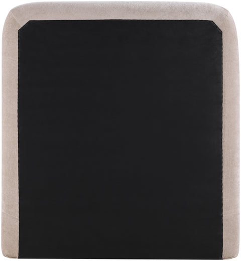 Hadley Taupe Chenille Fabric Upholstered Twin Bed, 1 Piece