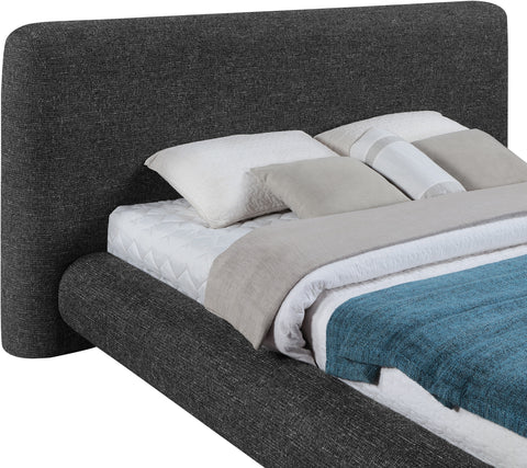 Opal Black Fabric Upholstered Full Bed, 1 Piece