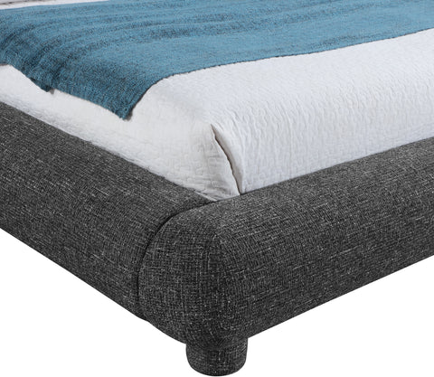 Opal Black Fabric Upholstered King Bed, 1 Piece